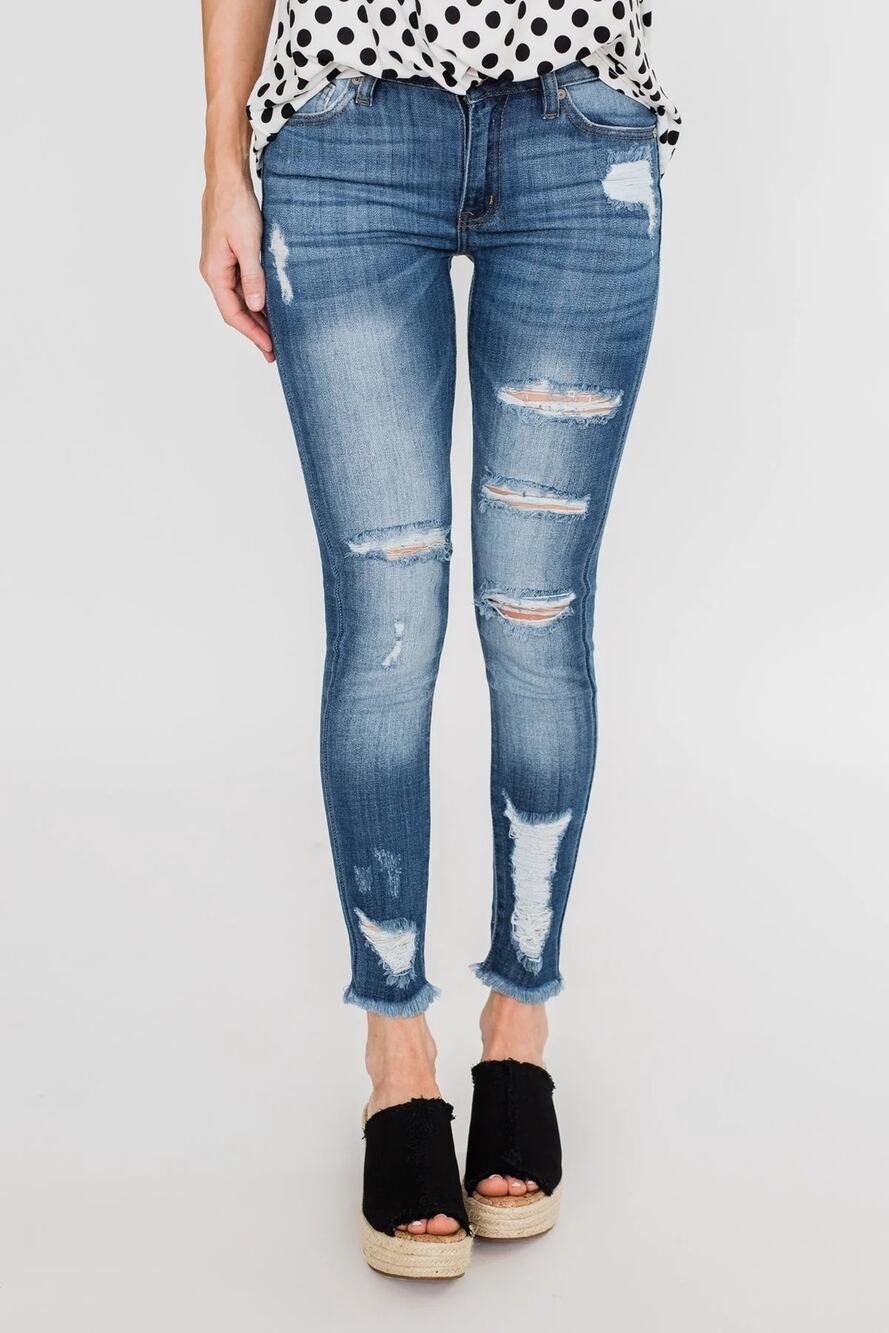 KANCAN Distressed Skinny Jeans Sammy Wash 11/29